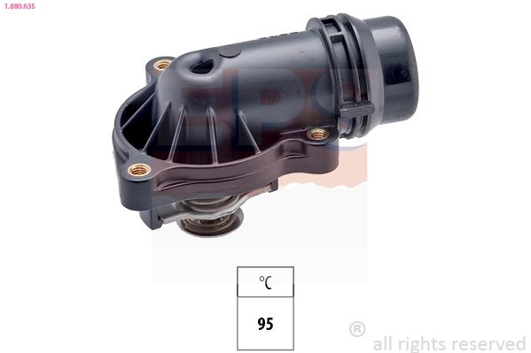 Thermostat, coolant Made in Italy - OE Equivalent 1.880.635