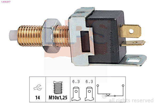 Stop Light Switch Made in Italy - OE Equivalent 1.810.017