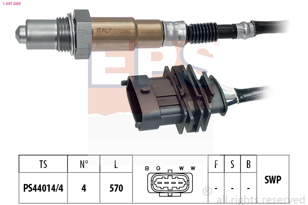 Oxygen Sensor Made in Italy - OE Equivalent 1.997.089