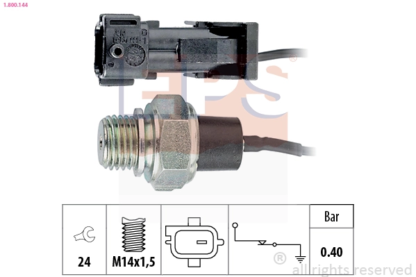 Oil Pressure Switch Made in Italy - OE Equivalent 1.800.144