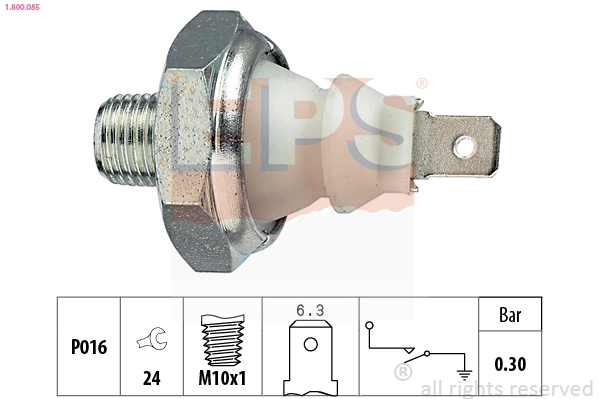 Oil Pressure Switch Made in Italy - OE Equivalent 1.800.085