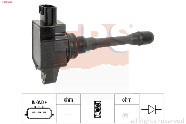 Ignition Coil Made in Italy - OE Equivalent 1.970.650