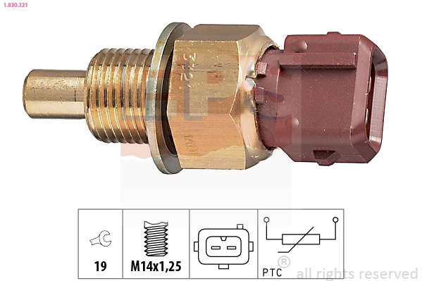 Sensor, coolant temperature Made in Italy - OE Equivalent 1.830.321
