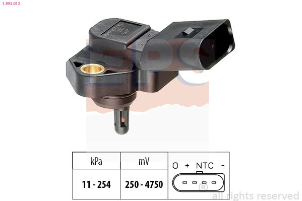 Air Pressure Sensor, altitude adaption Made in Italy - OE Equivalent 1.993.012