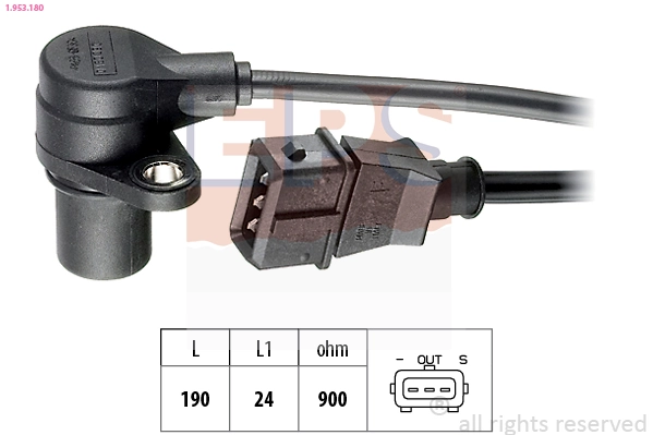 Sensor, crankshaft pulse Made in Italy - OE Equivalent 1.953.180