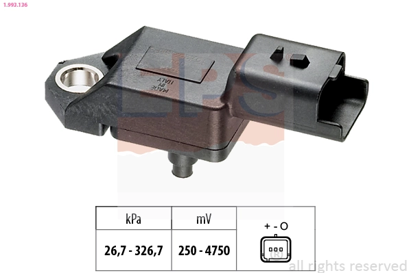 Air Pressure Sensor, altitude adaption Made in Italy - OE Equivalent 1.993.136