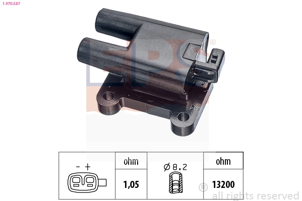 Ignition Coil Made in Italy - OE Equivalent 1.970.587