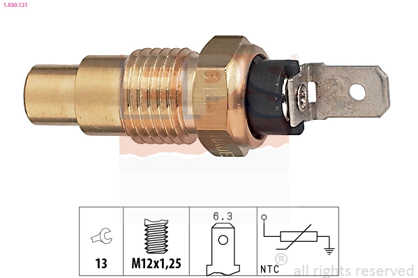 Sensor, coolant temperature Made in Italy - OE Equivalent 1.830.121
