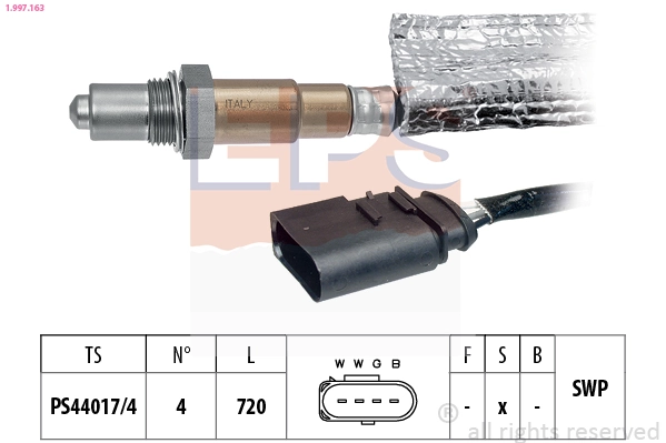 Oxygen Sensor Made in Italy - OE Equivalent 1.997.163