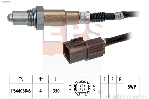 Oxygen Sensor Made in Italy - OE Equivalent 1.998.076