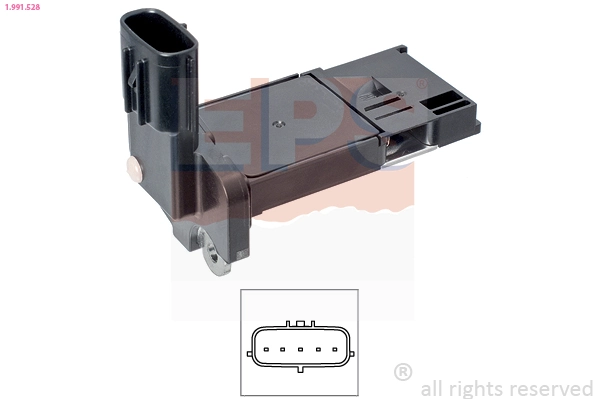 Mass Air Flow Sensor Made in Italy - OE Equivalent 1.991.528