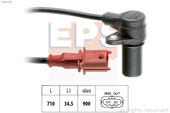 Sensor, crankshaft pulse Made in Italy - OE Equivalent 1.953.170