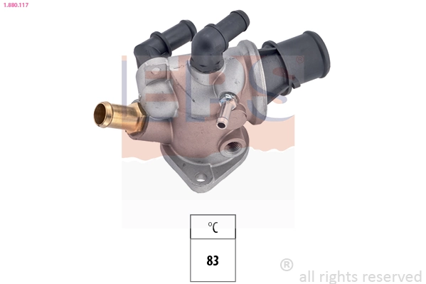 Thermostat, coolant Made in Italy - OE Equivalent 1.880.117