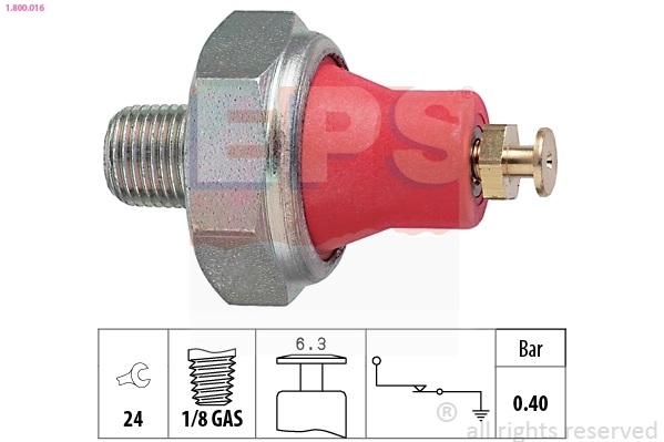 Oil Pressure Switch Made in Italy - OE Equivalent 1.800.016