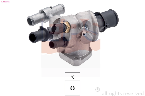Thermostat, coolant Made in Italy - OE Equivalent 1.880.565