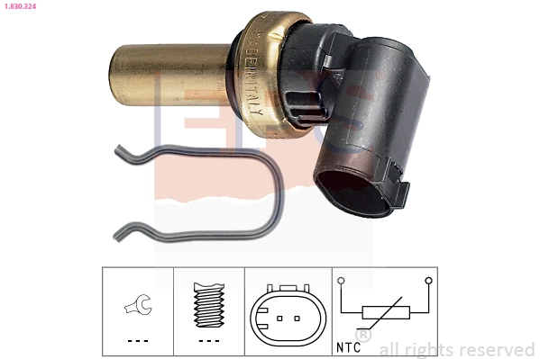 Sensor, coolant temperature Made in Italy - OE Equivalent 1.830.324