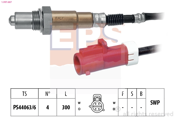 Oxygen Sensor Made in Italy - OE Equivalent 1.997.687