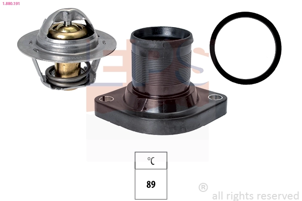 Thermostat, coolant Made in Italy - OE Equivalent 1.880.191