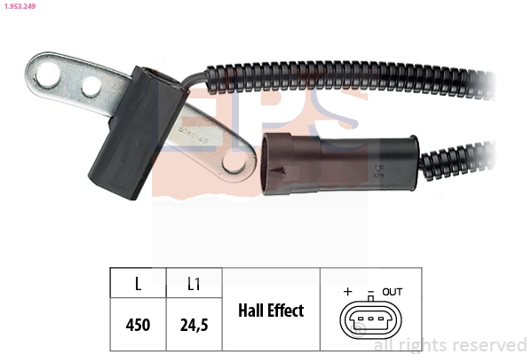 Sensor, engine speed Made in Italy - OE Equivalent 1.953.249