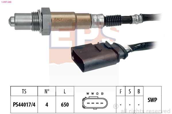 Oxygen Sensor Made in Italy - OE Equivalent 1.997.585