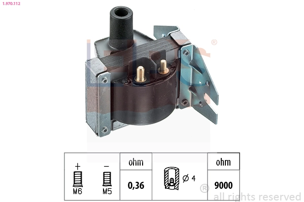 Ignition Coil Made in Italy - OE Equivalent 1.970.112