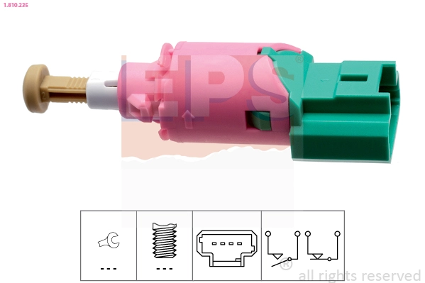 Stop Light Switch Made in Italy - OE Equivalent 1.810.235