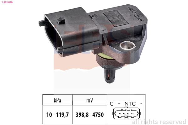 Air Pressure Sensor, altitude adaption Made in Italy - OE Equivalent 1.993.098