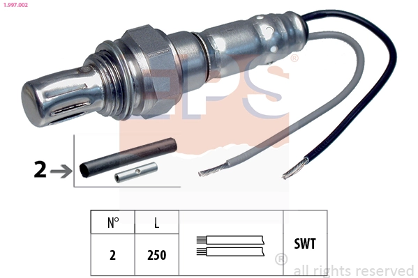 Oxygen Sensor Made in Italy - OE Equivalent 1.997.002