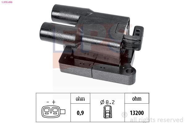 Ignition Coil Made in Italy - OE Equivalent 1.970.496