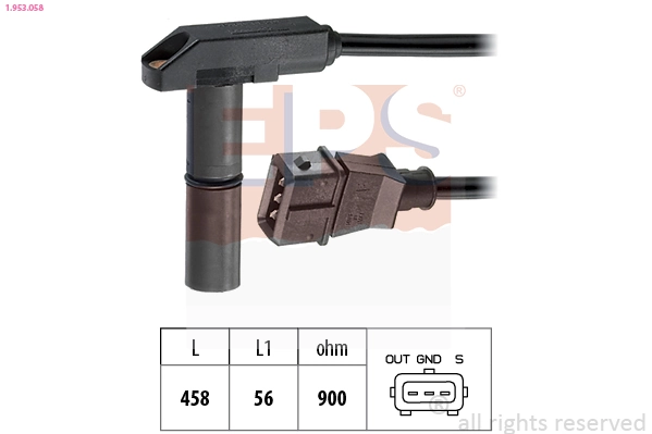 Sensor, crankshaft pulse Made in Italy - OE Equivalent 1.953.058