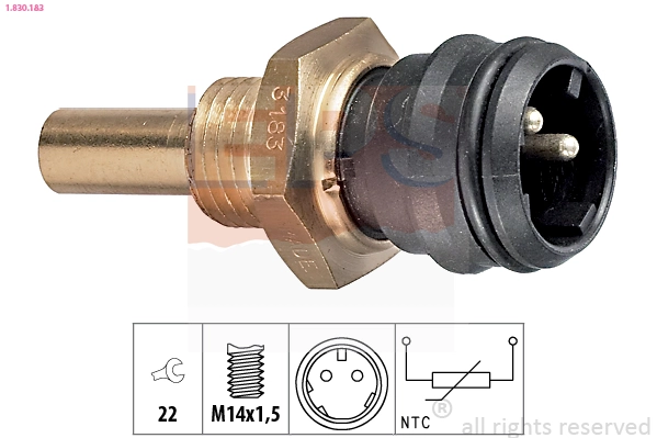 Sensor, coolant temperature Made in Italy - OE Equivalent 1.830.183