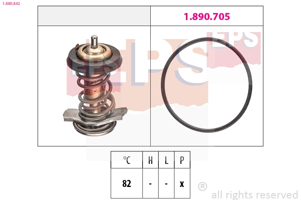 Thermostat, coolant Made in Italy - OE Equivalent 1.880.842
