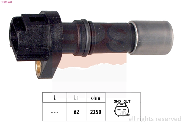 Sensor, crankshaft pulse Made in Italy - OE Equivalent 1.953.461