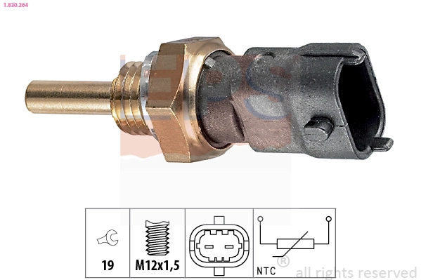 Sensor, coolant temperature Made in Italy - OE Equivalent 1.830.264