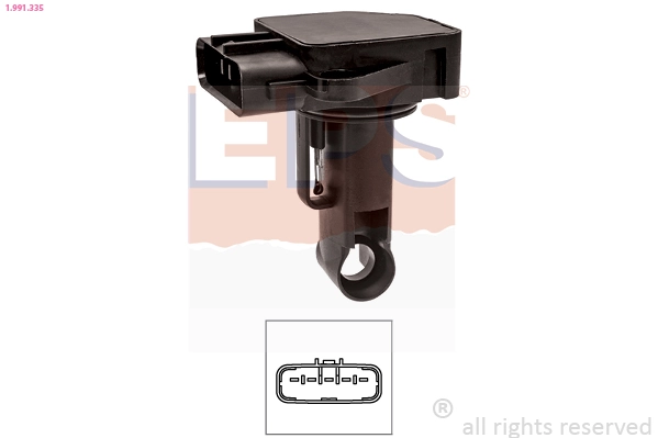 Mass Air Flow Sensor Made in Italy - OE Equivalent 1.991.335
