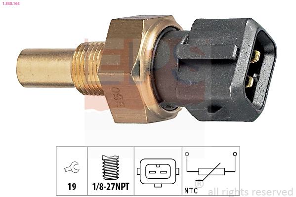 Sensor, coolant temperature Made in Italy - OE Equivalent 1.830.165