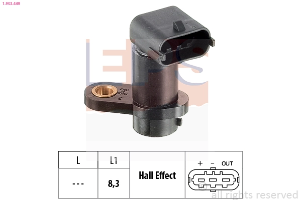 Sensor, camshaft position Made in Italy - OE Equivalent 1.953.449