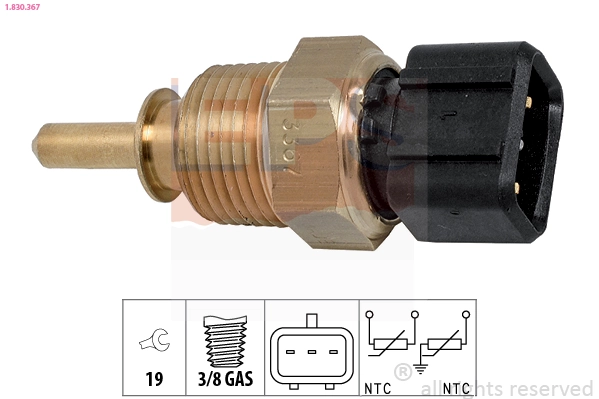 Sensor, coolant temperature Made in Italy - OE Equivalent 1.830.367