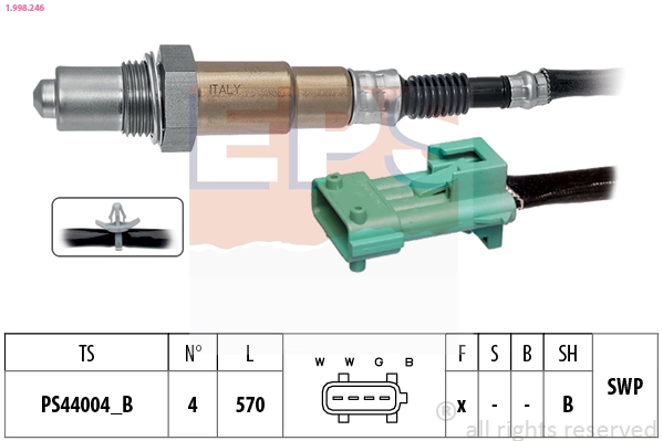 Oxygen Sensor Made in Italy - OE Equivalent 1.998.246