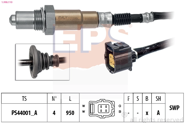 Oxygen Sensor Made in Italy - OE Equivalent 1.998.110