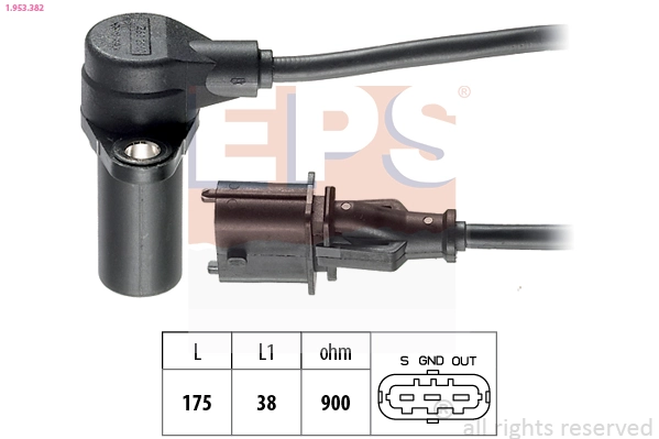 Sensor, crankshaft pulse Made in Italy - OE Equivalent 1.953.382