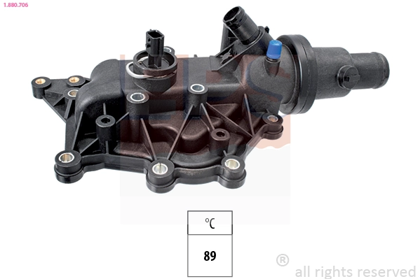 Thermostat, coolant Made in Italy - OE Equivalent 1.880.706