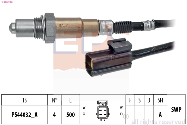 Oxygen Sensor Made in Italy - OE Equivalent 1.998.336