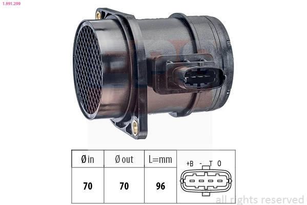 Mass Air Flow Sensor Made in Italy - OE Equivalent 1.991.299