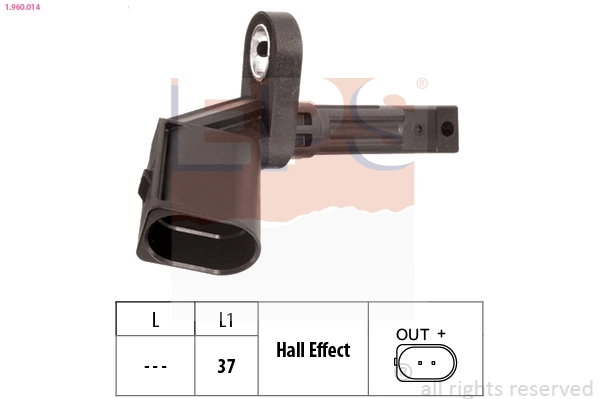 Sensor, wheel speed Made in Italy - OE Equivalent 1.960.014