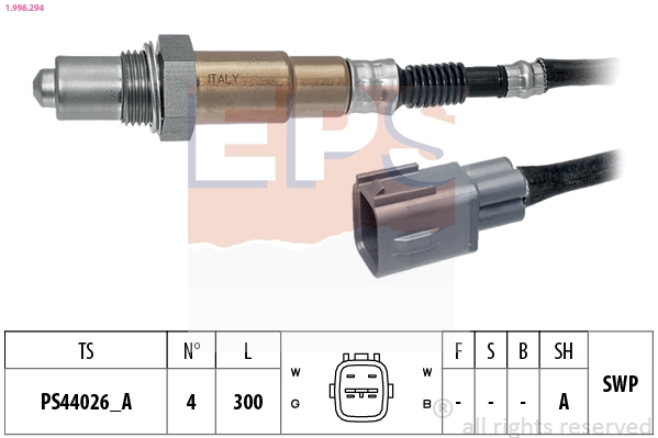 Oxygen Sensor Made in Italy - OE Equivalent 1.998.294