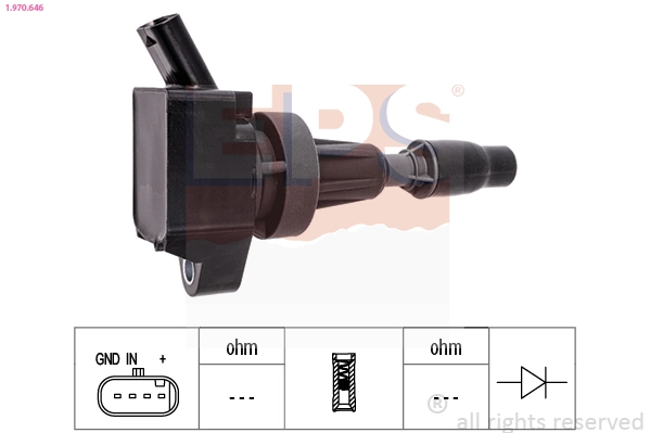 Ignition Coil Made in Italy - OE Equivalent 1.970.646