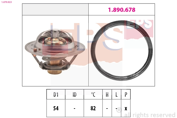 Thermostat, coolant Made in Italy - OE Equivalent 1.879.923