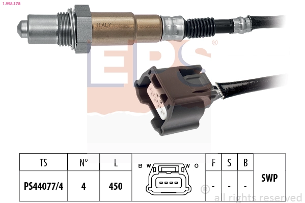 Oxygen Sensor Made in Italy - OE Equivalent 1.998.178