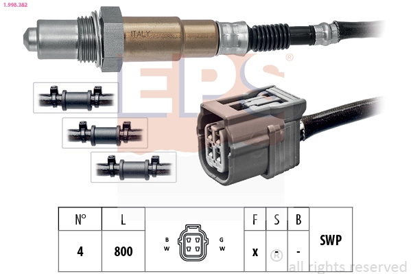 Oxygen Sensor Made in Italy - OE Equivalent 1.998.382